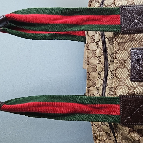 Authentic Gucci brown monogram canvas tote bag - Picture 7 of 12